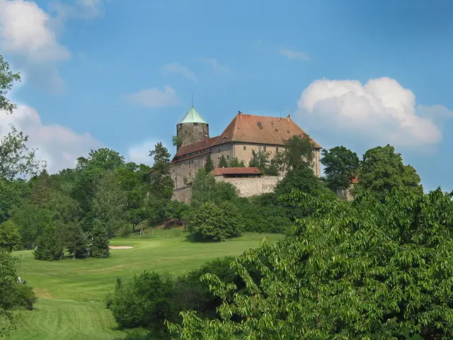 Burg Colmberg auf einem bewaldeten Höhenzug